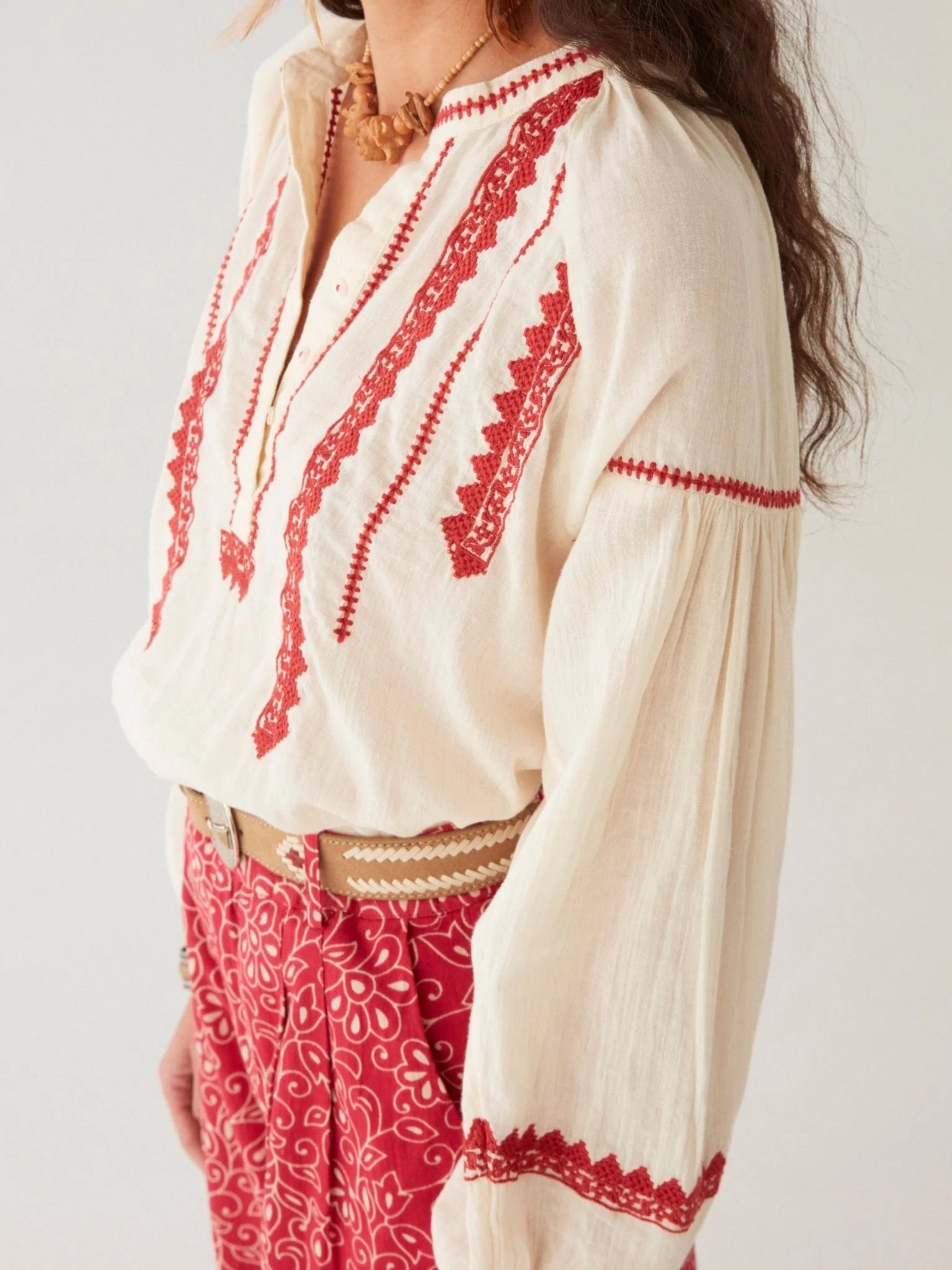 Irina Blouse - Bell Pepper