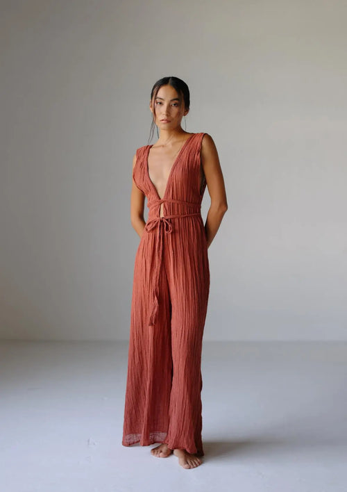 ARES JUMPSUIT- BAKED CLAY
