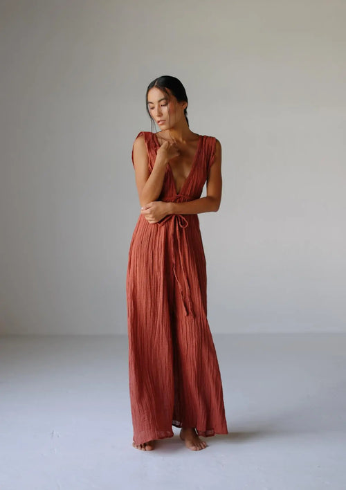 ARES JUMPSUIT- BAKED CLAY