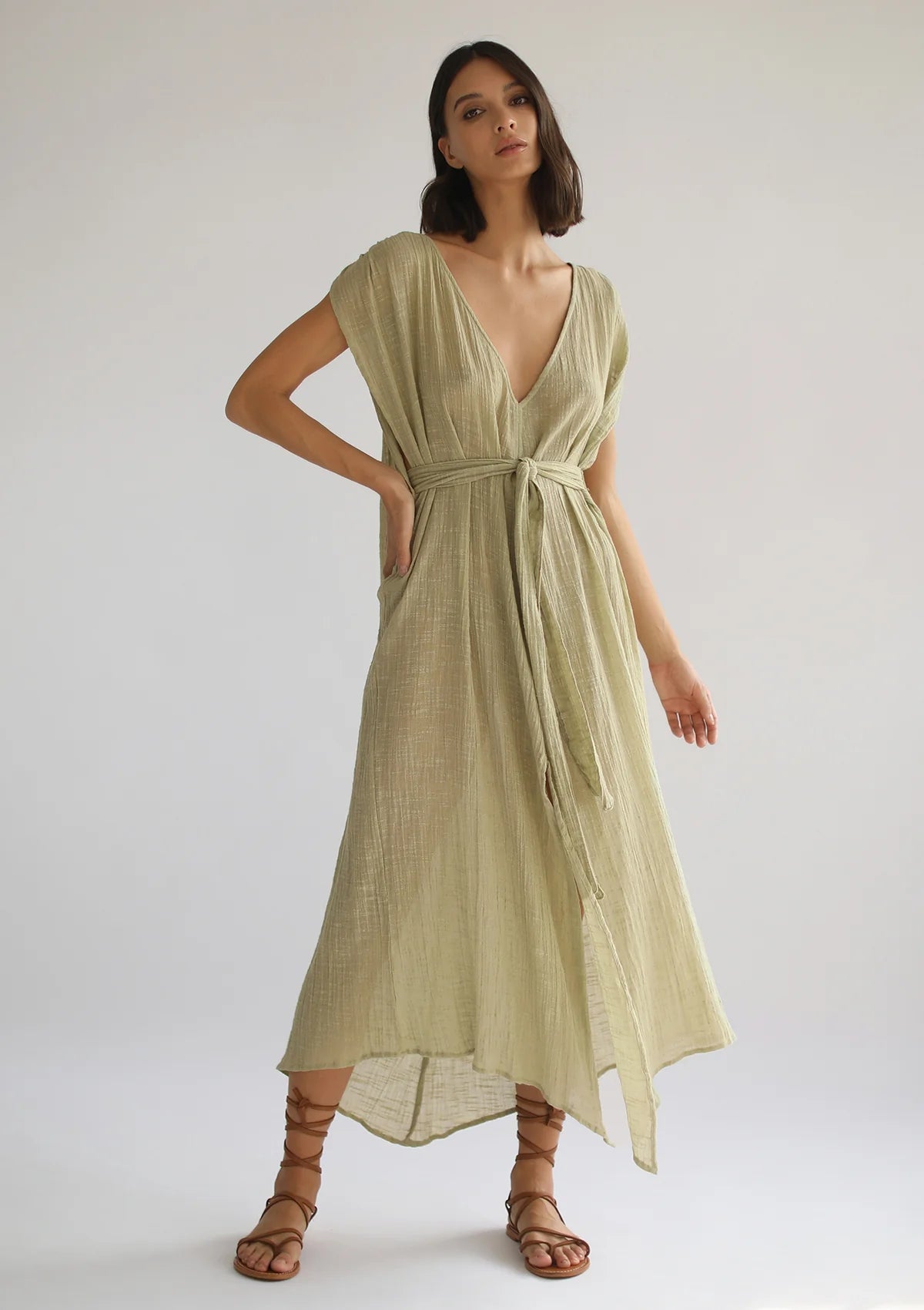 ARES KAFTAN - PISTACHIO