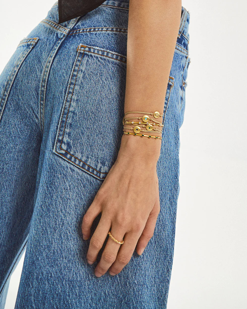 PULSERA RIZADA BLANCA