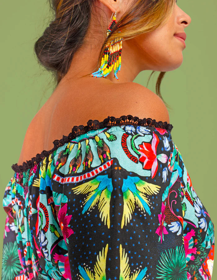 WAWAWA MAXI DRESS DEEP FOREST