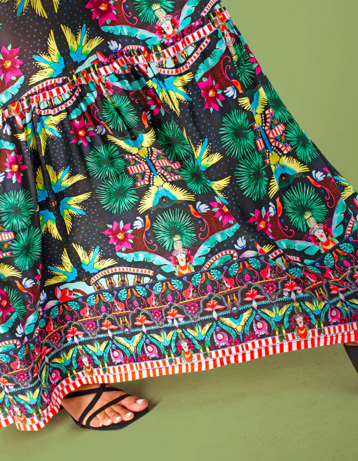 WAWAWA MAXI DRESS DEEP FOREST