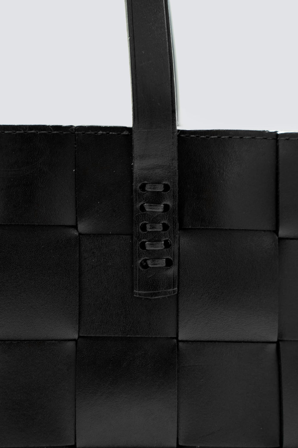 JAPAN TOTE BLACK W/ FLAT HANDLES