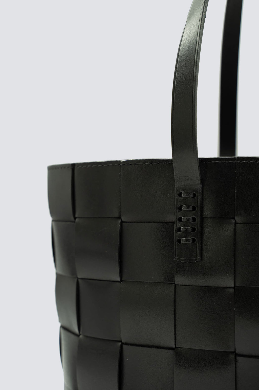 JAPAN TOTE BLACK W/ FLAT HANDLES
