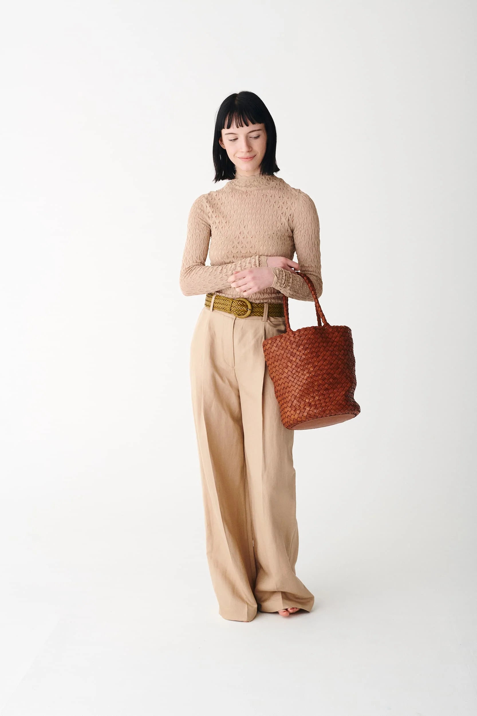 JACKY BUCKET W/ LINING TAN